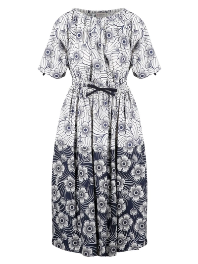 Moncler Poplin Dress In White