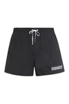 Dsquared2 Icon Metallic-logo Drawstring Swim Shorts In Black