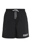 Dsquared2 Icon Metallic-logo Drawstring Swim Shorts In Black