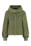 ADD TECHNICAL FABRIC HOODED JACKET,3AW0014776 SAGE
