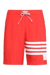 Thom Browne 4-bar Swim Tech Board Short In Red