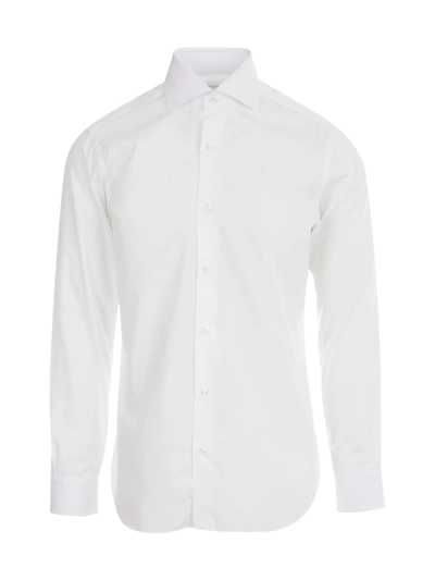 Barba Napoli White Cotton Shirt In Multi