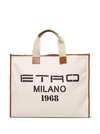ETRO GLOBE TROTTER 1968 TOTE BAG IN CANAVS,1N36988950990