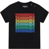 Dsquared2 Newborn Black D2kids Rainbow Logo T-shirt In Black