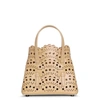 ALAÏA MINA 16 DESERT BEIGE LEATHER TOTE BAG