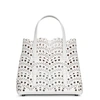 Alaïa Mina Mini Cutout Top Handle Bag In White