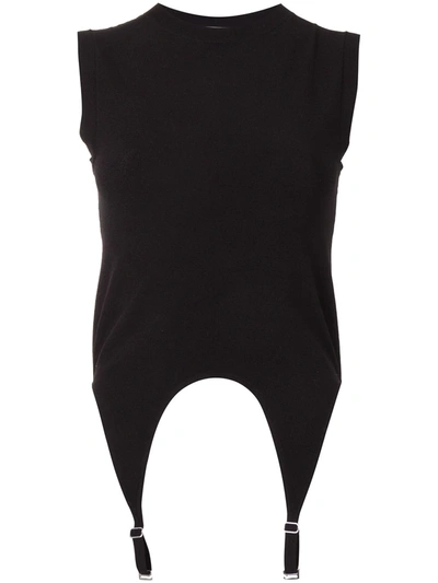 Dion Lee Garter Sleeveless Knit Top In Black