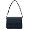 Marni Trunk Medium Leather Shoulder Bag In Blue