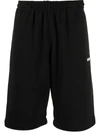 Msgm Logo-print Shorts In Black