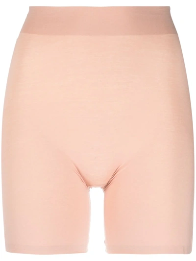 Wolford Cotton Countour Control Shorts In Pink