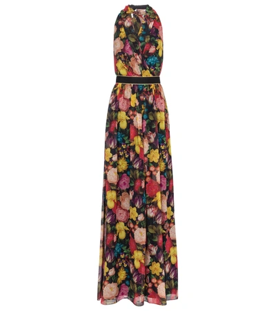 Max Mara Paggio Floral Silk Maxi Dress In Multicoloured