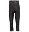 RICK OWENS DRKSHDW LACQUERED CROPPED JEANS,P00543050