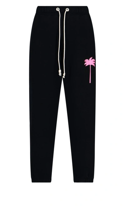 Palm Angels Pxp Sweatpants Black Fuchsia In Black