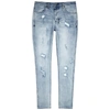 Ksubi Van Winkle Skyhigh Trashed Skinny Jeans In Denim