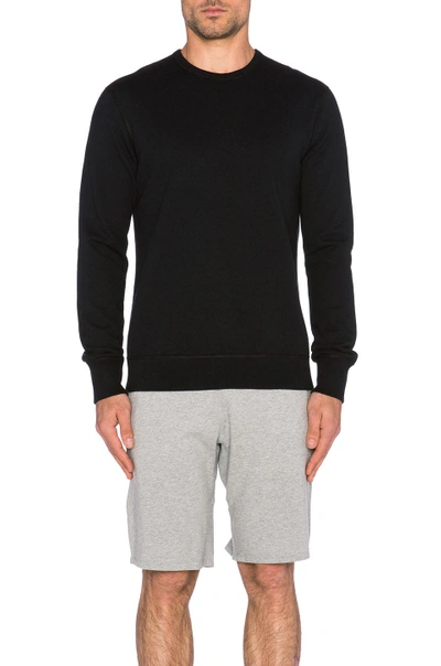 Reigning Champ Midweight Terry Cotton Sweatshirt In Black