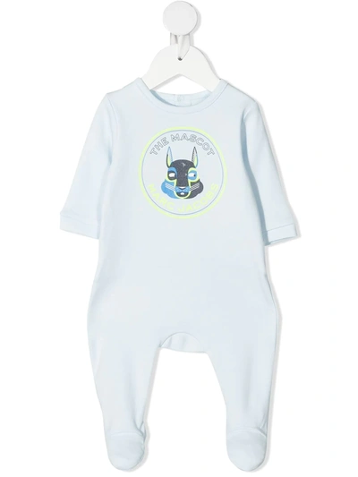 Marc Jacobs Babies' Logo-print Cotton Pyjamas In 蓝色