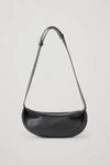 Cos Leather Crossbody Bag In Black