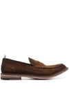 OFFICINE CREATIVE OFFICINE CREATIVE MEN'S BROWN SUEDE LOAFERS,OCUDURH008SOFT9D216 44