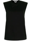 TIBI SLEEVELESS COTTON TANK TOP