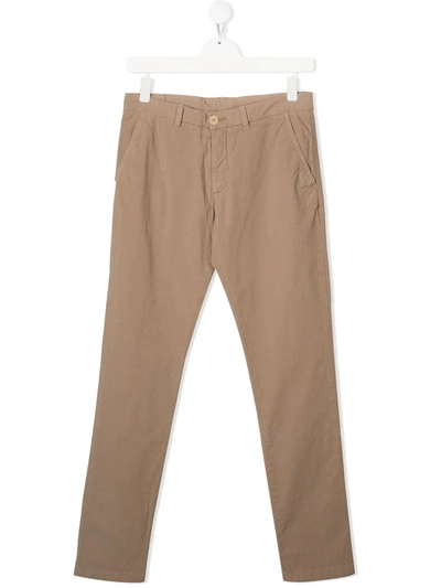 North Sails Teen Cotton Chino Trousers In Neutrals