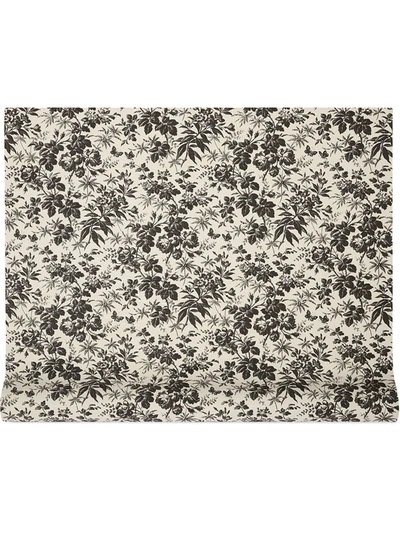 Gucci Herbarium Print Wallpaper 100cmx7mt In Black,multi