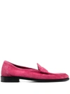SAINT LAURENT SUEDE PENNY LOAFERS