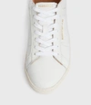 Allsaints Sheer Leather Sneakers In White