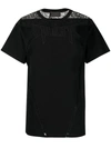 Philipp Plein Lace-panelled T-shirt In Black