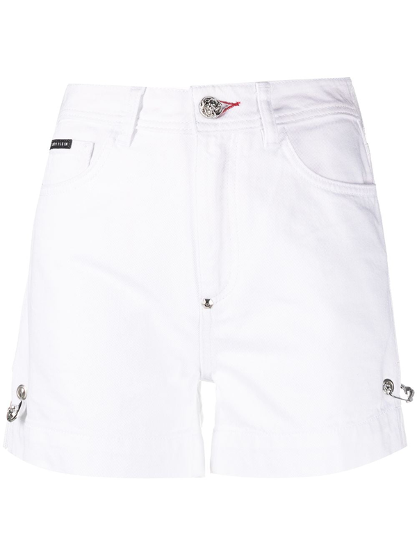 Philipp Plein decorative-button detail shorts - Black