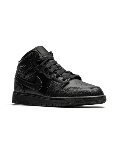 Jordan Air  1 Mid Gs Trainers In Black