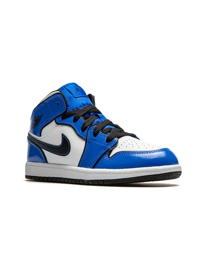 Jordan Kids'  1 Mid Se Ps Sneakers In Blue/black/white