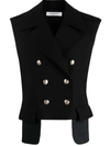 PHILOSOPHY DI LORENZO SERAFINI DOUBLE-BREASTED SLEEVELESS JACKET