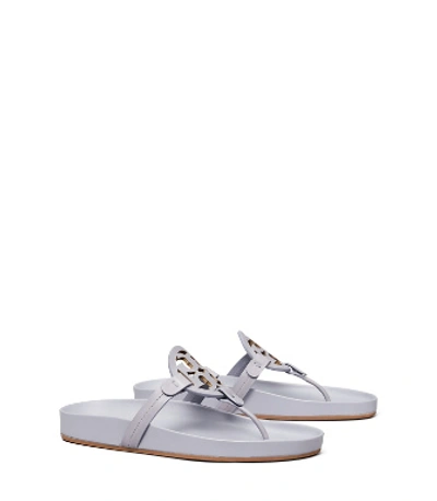Tory Burch Miller Cloud Leather Thong Sandals In Cloud Blue
