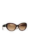 Tory Burch Reva Cat-eye Sunglasses In Dark Tortoise