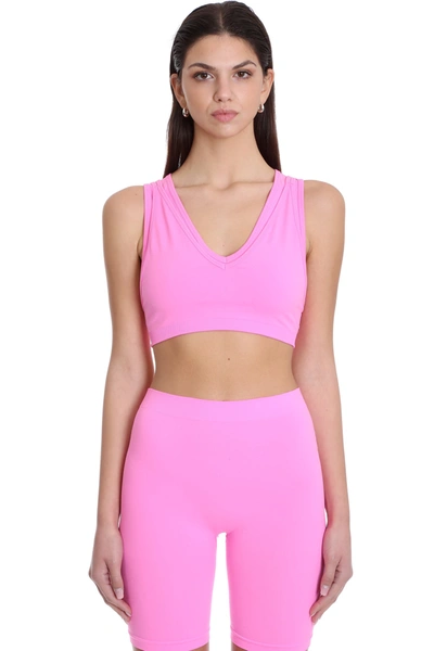 Helmut Lang Topwear In Rose-pink Nylon