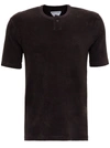 BOTTEGA VENETA BROWN TERRY CLOTH T-SHIRT,656849V0UE02113