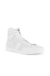 Saint Laurent Men's Court Classic Sl/10h High Top Perforated & Grained Leather Sneakers