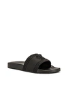 Versace Medusa Front Round Toe Flat Slides In Black