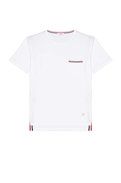 Thom Browne Pocket Tee In White