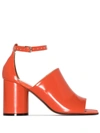 Maison Margiela Open Tabi-toe Leather Sandals In Orange