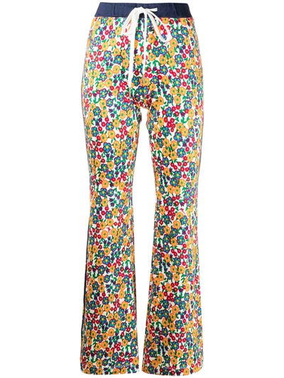 Marni Floral-print Track Pants In Neutrals