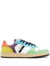 Re/done 80s Basketball Color-block Suede And Leather Sneakers In White