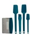 TASTE OF HOME 5 PIECE SILICONE AND STAINLESS STEEL KITCHEN UTENSIL BUNDLE