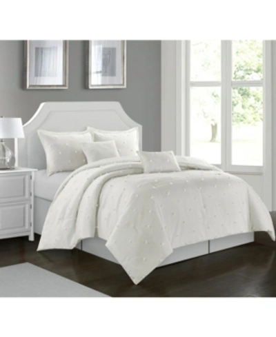 Nanshing Rome 6 Piece Comforter Set, California King Bedding In White