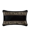 J Queen New York Windham Boudoir Decorative Pillow, 23" X 15" In Black