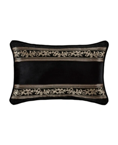 J Queen New York Windham Decorative Pillow, 23" X 15" In Black