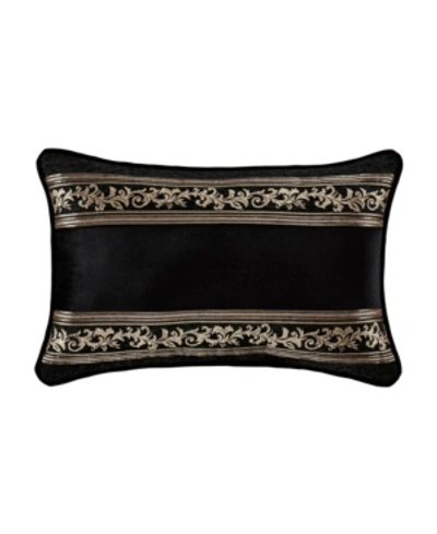 J Queen New York Windham Boudoir Decorative Pillow, 23" X 15" In Black