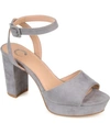 Journee Collection Nairri Platform Sandal In Gray