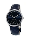 FREDERIQUE CONSTANT MEN'S CLASSICS MANUFACTURE SLIMLINE POWER RESERVE STAINLESS STEEL & LEATHER STRAP WATCH,400011359451