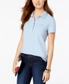 Tommy Hilfiger Slim-fit Cotton-blend Polo Shirt In Chambray